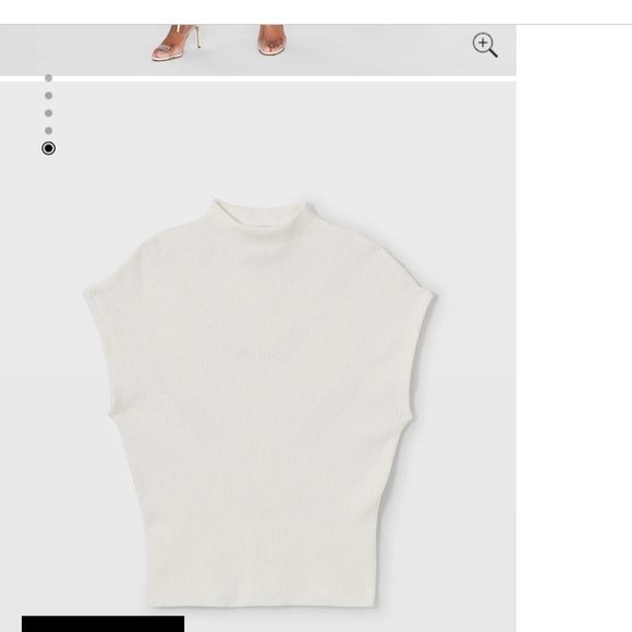 Club Monaco Boucle Mock Neck Sweater-white - Picture 3 of 3